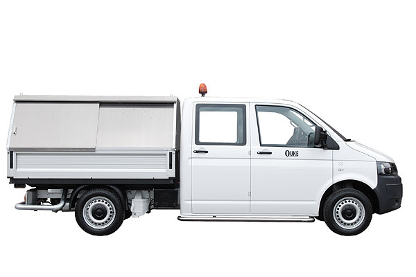 Volkswagen Transporter met veegvuil opbouw