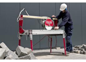 Steenzaagtafel met bovengeleider