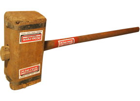 Pile hammer wood/steel
