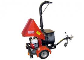 Branch shredder heavy petrol on trailer