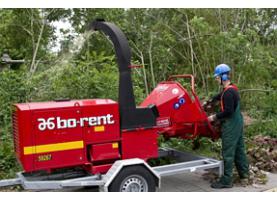 Branch shredder heavy diesel on trailer